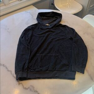 CROSSLEY  charcoal French terry cotton and cashmere Hooded  Sweatshirt